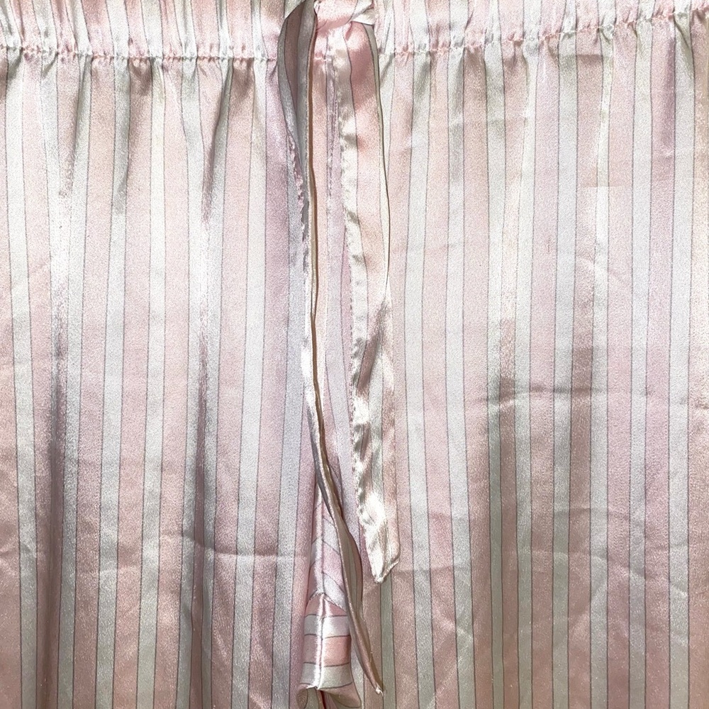 Victoria’s Secret Pink & white striped satiny pajama pants, X-small Short